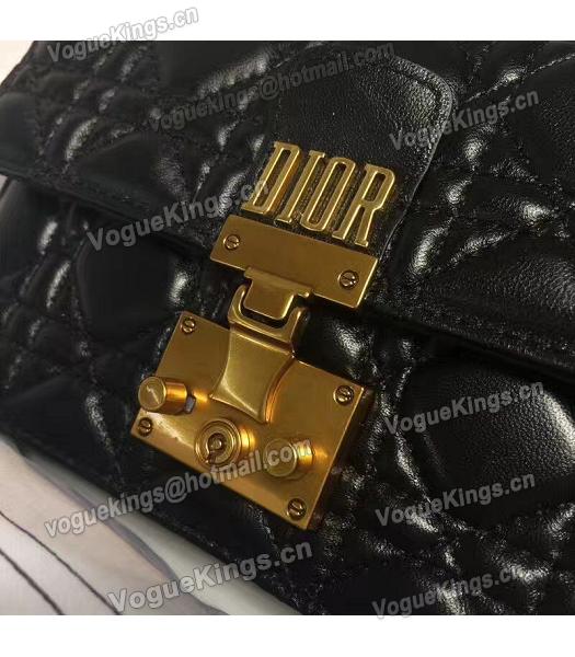Christian Dior Cannage Black Original Leather 21cm Small Flap Bag-1