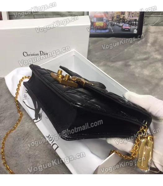 Christian Dior Cannage Black Original Leather 21cm Small Flap Bag-3
