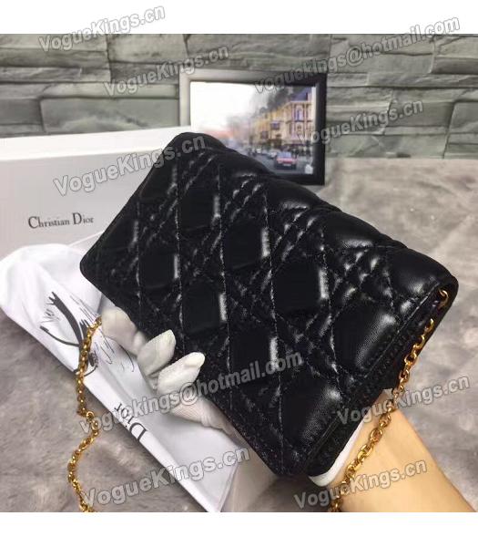 Christian Dior Cannage Black Original Leather 21cm Small Flap Bag-4