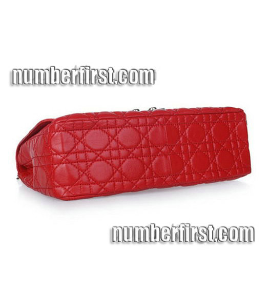 Christian Dior Chain Bag in Red Leather-4