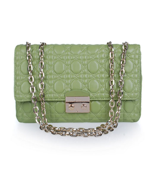 Christian Dior Chain Lambskin Bag in Green