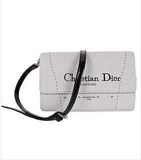 Christian Dior Cruise Grey Original Canvas With Leather Clutch
