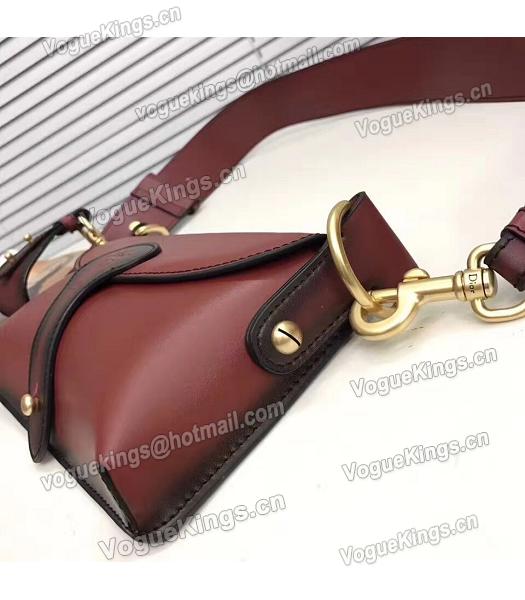 Christian Dior Jujube Red Original Leather Small Saddle Bag-2