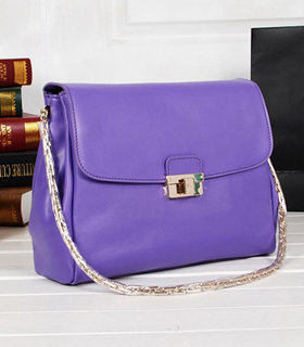 Christian Dior Light Purple Calfskin Leather Shoulder Bag