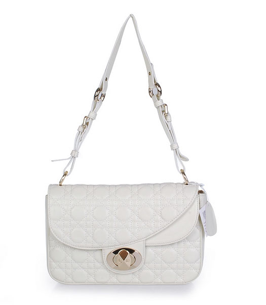 Christian Dior Offwhite Lambskin Leather Handbag 