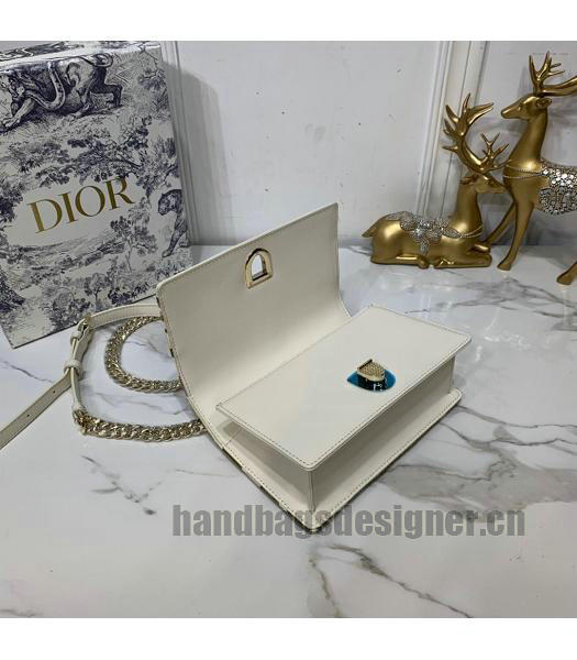 Christian Dior Original Archicannage 21cm Shoulder Bag White-4