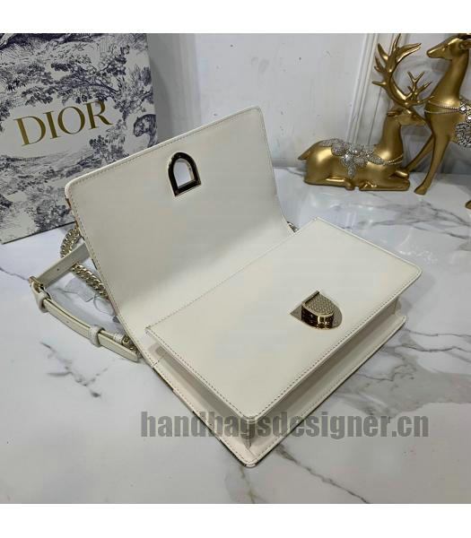 Christian Dior Original Archicannage 25cm Shoulder Bag White-4