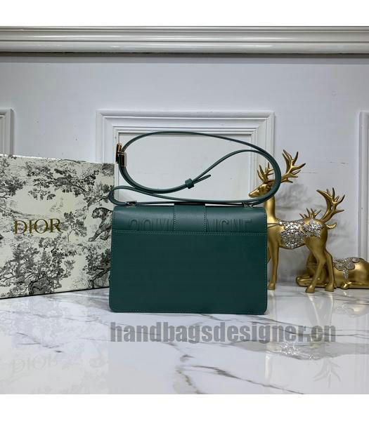 Christian Dior Original Calfskin 30 Montaigne Flap Bag Dark Green-2