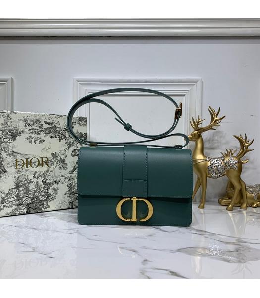 Christian Dior Original Calfskin 30 Montaigne Flap Bag Dark Green
