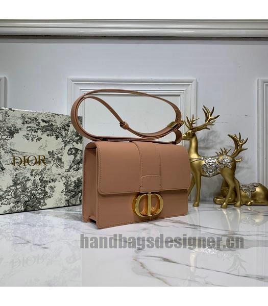 Christian Dior Original Calfskin 30 Montaigne Flap Bag Nude Pink-1