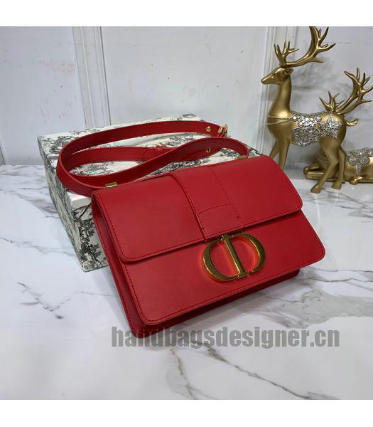 Christian Dior Original Calfskin 30 Montaigne Flap Bag Red-3