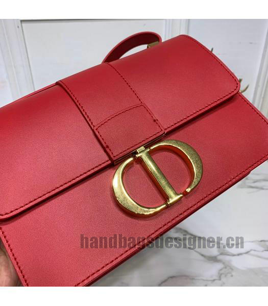 Christian Dior Original Calfskin 30 Montaigne Flap Bag Red-4