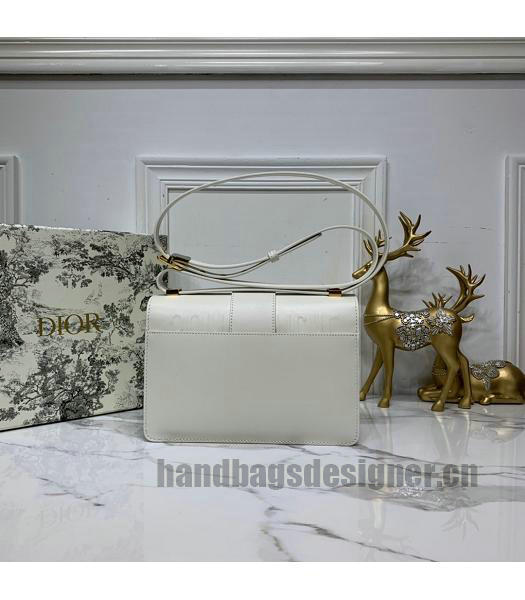 Christian Dior Original Calfskin 30 Montaigne Flap Bag White-2