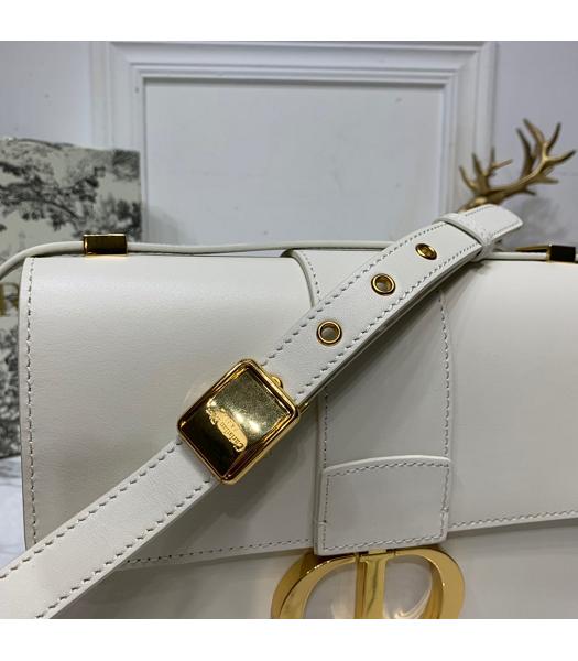 Christian Dior Original Calfskin 30 Montaigne Flap Bag White-8