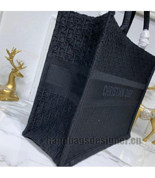 Christian Dior Original Canvas Large Book Tote Bag Black-3