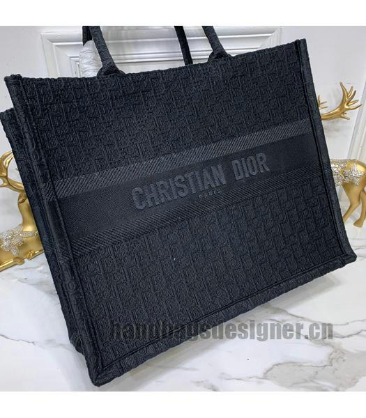 Christian Dior Original Canvas Large Book Tote Bag Black-4