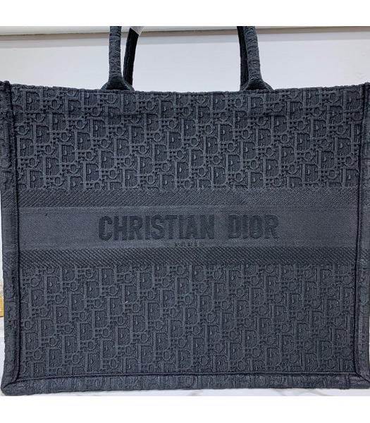 Christian Dior Original Canvas Large Book Tote Bag Black-8