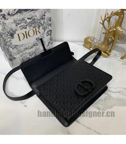 Christian Dior Original Embossing 30 Montaigne Flap Bag Black Logo-5
