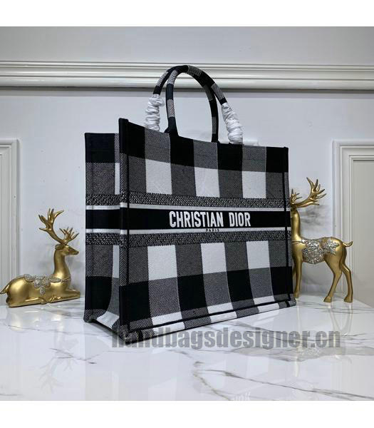 Christian Dior Original Large Book Tote Bag Black-2
