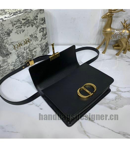Christian Dior Original Palmprint 30 Montaigne Flap Bag Black-5