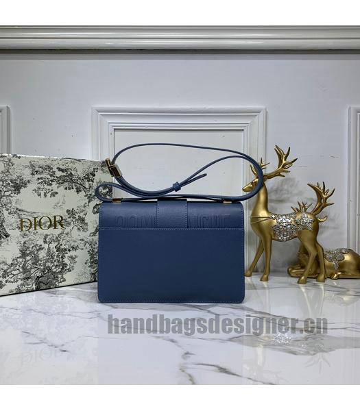 Christian Dior Original Palmprint 30 Montaigne Flap Bag Blue-2