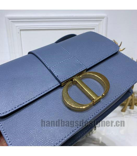 Christian Dior Original Palmprint 30 Montaigne Flap Bag Blue-4