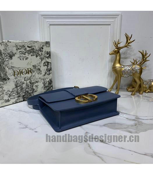 Christian Dior Original Palmprint 30 Montaigne Flap Bag Blue-7