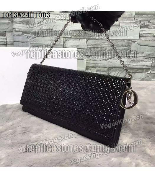 Christian Dior Pearl Black Leather Chains Small Bag-1