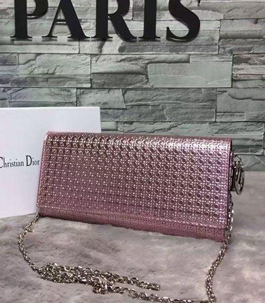 Christian Dior Pearl Pink Leather Chains Small Bag