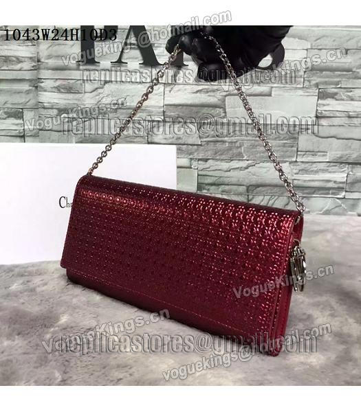 Christian Dior Pearl Red Leather Chains Small Bag-1