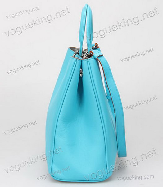 Christian Dior Sky Blue Original Leather Medium Diorissimo Bag-3