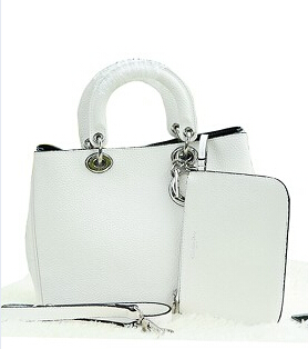 Christian Dior White Leather Diorissimo Bag