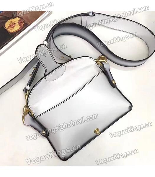 Christian Dior White Original Leather Small Saddle Bag-4