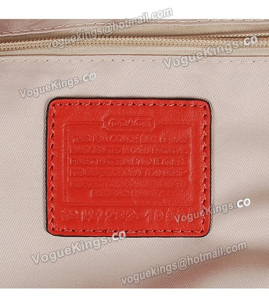 Coach 19889 Red Calfskin Leather Duffle Bag-4