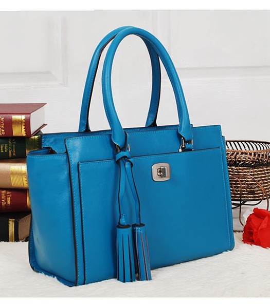 Coach 25359 Legacy Leather Chelsea Carryall Tote Bag Blue
