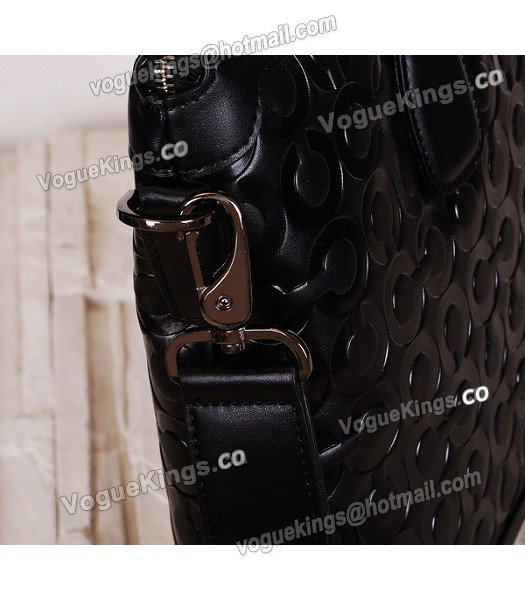 Coach 3909-1 Black Original Calfskin Leather Tote Bag-5