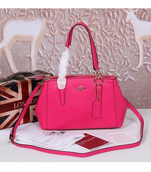 Coach Crossgrain Leather Mini Christie Carryall 36704 Rose Red