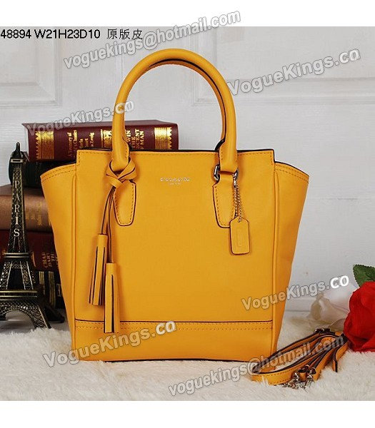 Coach Yellow Original Leather Mini Tanner Tote Bag 48894-1