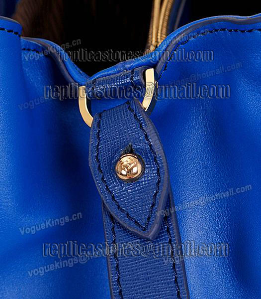Fendi 1:1 2Jours Original Cross Veins Leather Tote Bag 16821 Blue-6