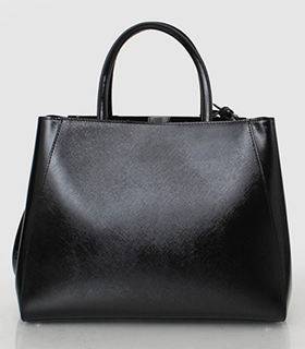 Fendi 2jours Black Patent Leather Small Tote Bag