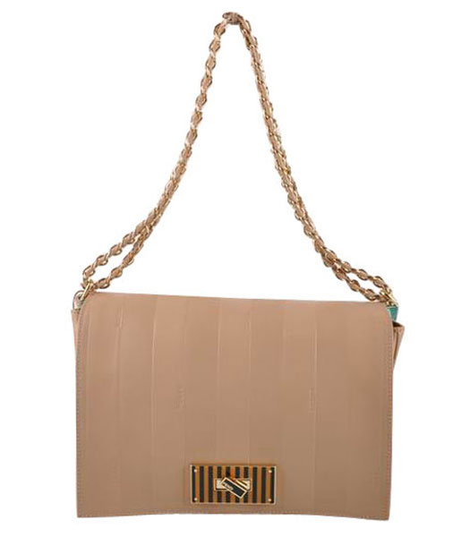 Fendi 2jours Pink Cross Veins Leather Small Tote Bag