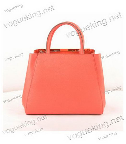 Fendi 2jours Red Cross veins Leather Small Tote Bag-2