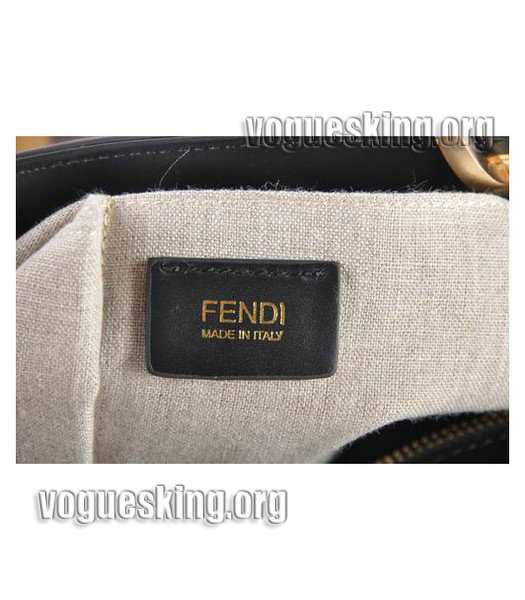 Fendi 2jours Yellow Imported Leather Tote Bag-6