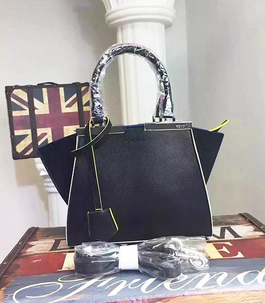 Fendi 3Jours Original Calfskin Leather Mini Tote Bag Black