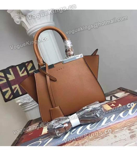 Fendi 3Jours Original Calfskin Leather Mini Tote Bag Brown-1