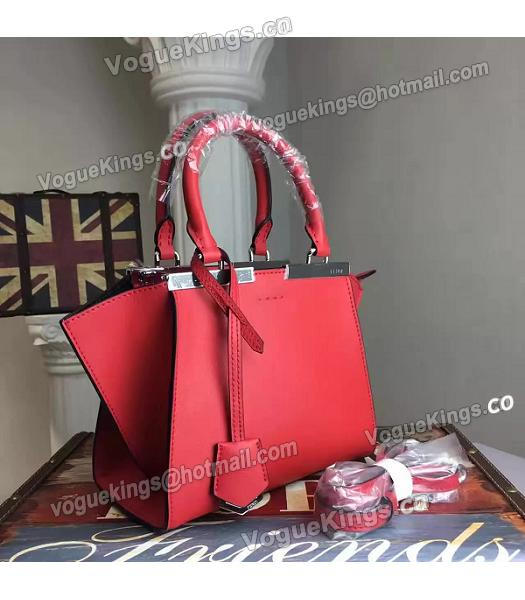 Fendi 3Jours Original Calfskin Leather Mini Tote Bag Red-1