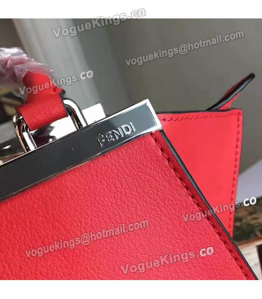 Fendi 3Jours Original Calfskin Leather Mini Tote Bag Red-5