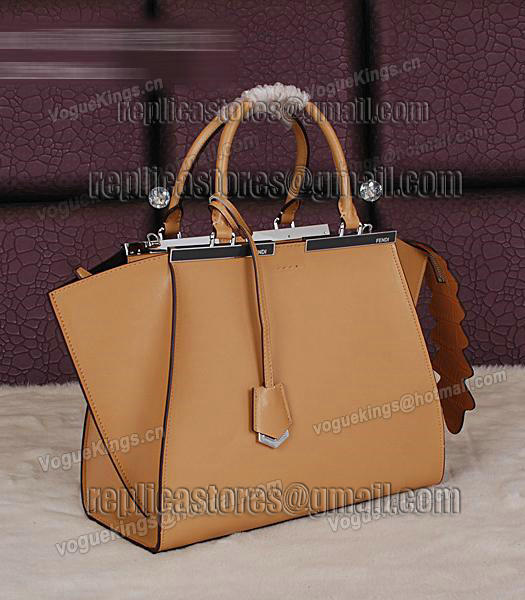 Fendi 3Jours Original Plain Veins Leather Shoulder Bag 8936 In Apricot-1