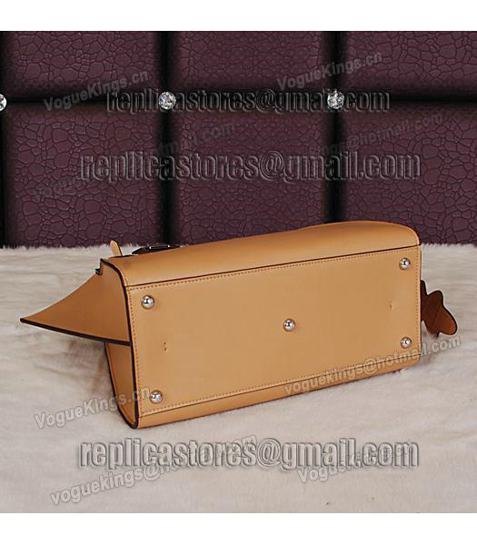 Fendi 3Jours Original Plain Veins Leather Shoulder Bag 8936 In Apricot-4