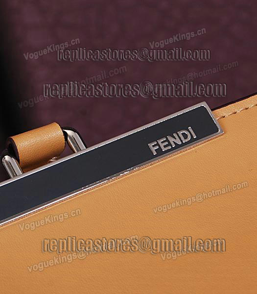 Fendi 3Jours Original Plain Veins Leather Shoulder Bag 8936 In Apricot-6